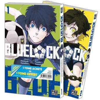 Couverture du livre « Blue lock : Tome 1 et Tome 2 » de Muneyuki Kaneshiro et Yusuke Nomura aux éditions Pika