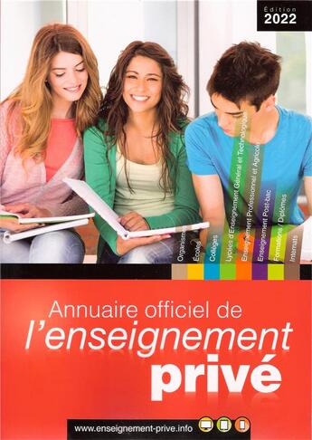 Couverture du livre « Annuaire officiel de l'enseignement privé (édition 2022) » de  aux éditions Onpc