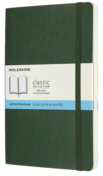 Couverture du livre « Carnet pointillé grand format souple vert myrte » de  aux éditions Moleskine