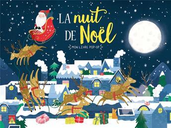 Couverture du livre « Mon livre pop-up : la nuit de Noël » de Samara Hardy aux éditions 1 2 3 Soleil