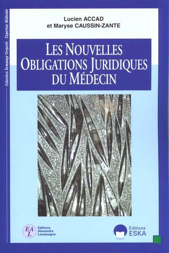 Couverture du livre « Nouvelles obligations juridiques » de Accad/Caussin Z aux éditions Eska