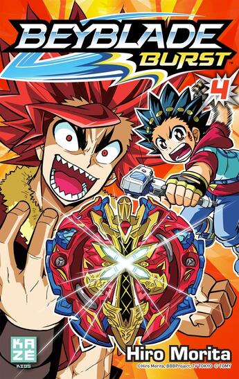 Couverture du livre « Beyblade - burst Tome 4 » de Hiro Morita aux éditions Crunchyroll