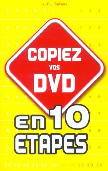 Couverture du livre « Copiez Vos Dvd » de Jean-Francois Sehan aux éditions First Interactive