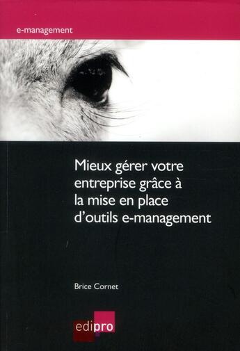 Couverture du livre « Mieux gérer votre entreprise grâce à la mise en place d'outils e-management » de Brice Cornet aux éditions Cci De Liege Edipro