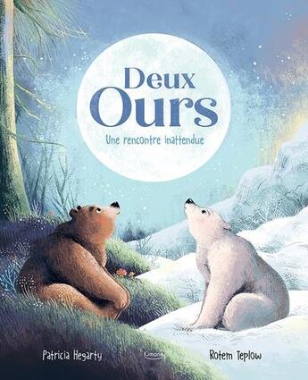 Couverture du livre « Deux ours : une rencontre inattendue » de Patricia Hegarty et Rotem Teplow aux éditions Kimane