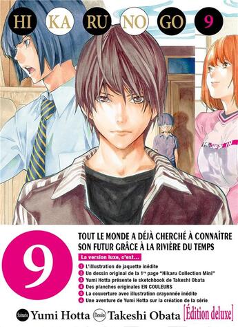 Couverture du livre « Hikaru no go - édition deluxe Tome 9 » de Yumi Hotta et Takeshi Obata aux éditions Delcourt