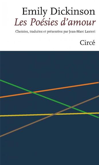 Couverture du livre « Les poésies d'amour : Emily Dickinson » de Emily Dickinson aux éditions Circe