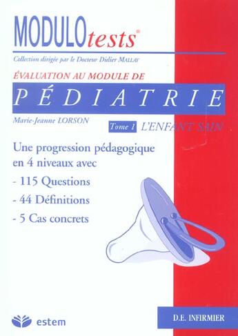 Couverture du livre « Pédiatrie t.1 ; l'enfant sain » de Didier Mallay aux éditions Estem