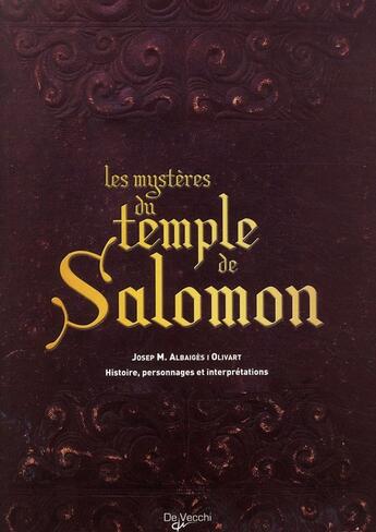 Couverture du livre « Les mystères du temple de Salomon » de Albaiges I Olivart J aux éditions De Vecchi