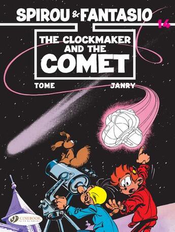 Couverture du livre « Spirou & Fantasio adventures t.14 ; the clockmaker and the comet » de Marie Brantome aux éditions Cinebook