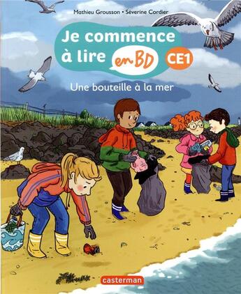 Couverture du livre « Une bouteille a la mer » de Grousson/Cordier aux éditions Casterman