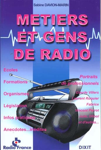 Couverture du livre « Metiers et gens de radio » de Davion Sabine aux éditions Dixit