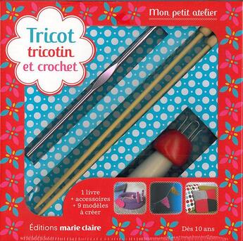 Couverture du livre « Kit tricot kids » de Justine Lagosie aux éditions Marie-claire