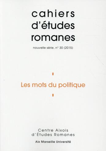 Couverture du livre « Mots du politique » de Picquet/Gandoul aux éditions Pu De Provence