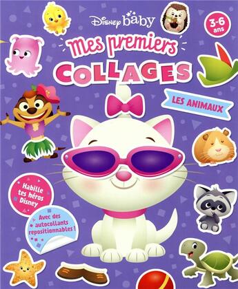 Couverture du livre « Disney baby - mes premiers collages - les animaux » de  aux éditions Disney Hachette