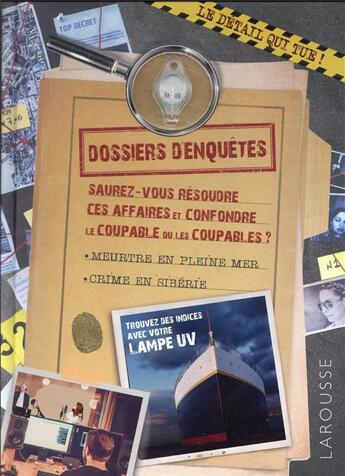 Couverture du livre « Le détail qui tue ! dossiers d'enquêtes » de  aux éditions Larousse