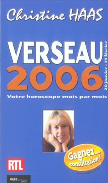 Couverture du livre « Verseau » de Christine Haas aux éditions Hors Collection