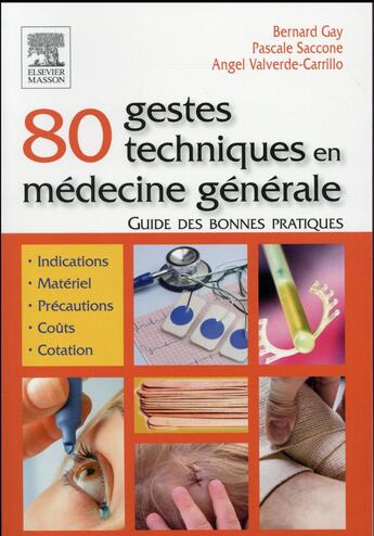 Couverture du livre « 80 gestes techniques en médecine générale » de  aux éditions Elsevier-masson