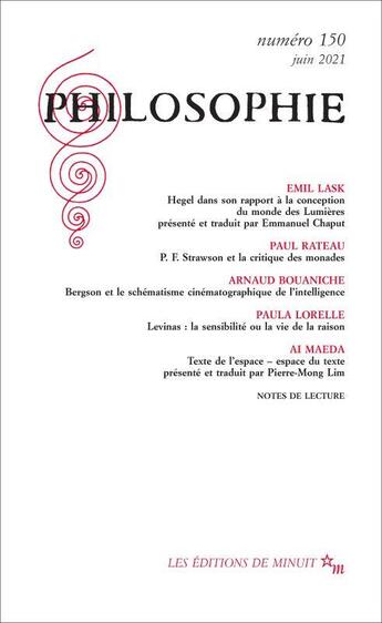 Couverture du livre « Philosophie 150 » de  aux éditions Minuit