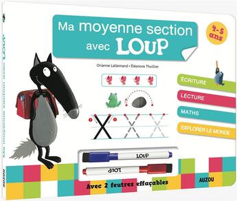 Couverture du livre « Loup - livre-ardoise ms » de Orianne Lallemand aux éditions Philippe Auzou