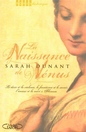 Couverture du livre « La naissance de venus » de Sarah Dunant aux éditions Michel Lafon