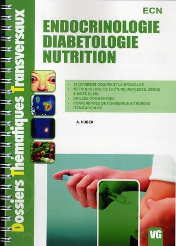 Couverture du livre « Endocrinologie, diabetologie, nutrition » de Albert Huber aux éditions Vernazobres Grego