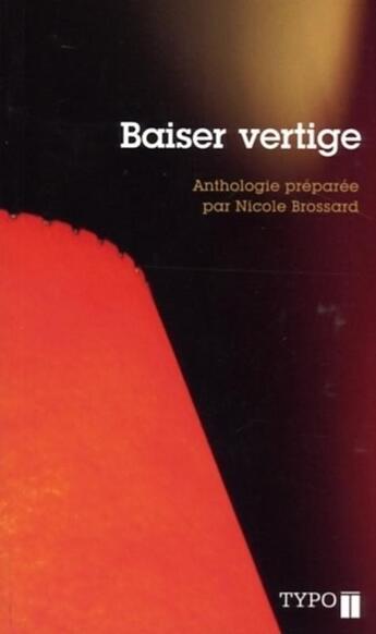 Couverture du livre « Baiser vertige » de  aux éditions Typo