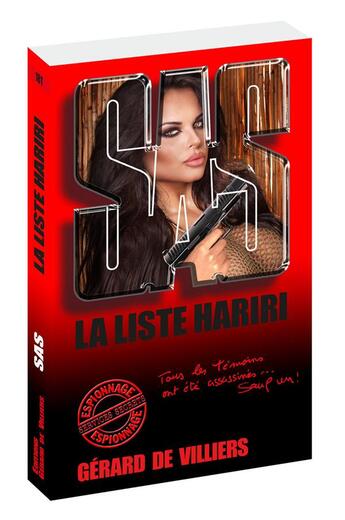 Couverture du livre « SAS Tome 181 : la liste Hariri » de Gerard De Villiers aux éditions Gerard De Villiers