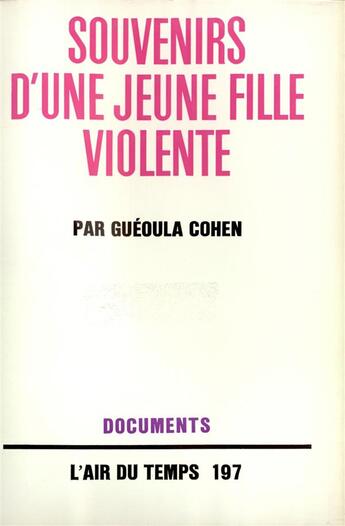 Couverture du livre « Souvenirs d'une fil vio » de Gueo Cohen aux éditions Gallimard