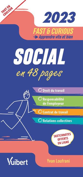 Couverture du livre « Fast & curious : social : apprendre vite et bien (édition 2023) » de Yvan Loufrani aux éditions Vuibert