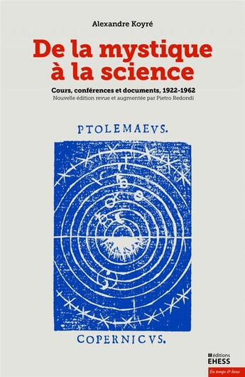 Couverture du livre « De la mystique à la science » de Alexandre Koyré aux éditions Ehess