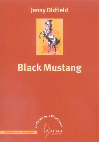 Couverture du livre « Black mustang » de Oldfield Jenny aux éditions Zulma