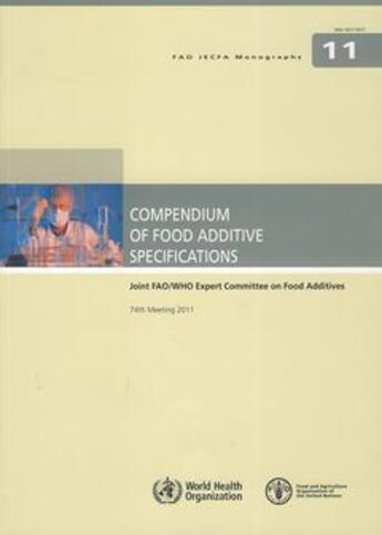 Couverture du livre « Compendium of food additive specifications joint fao who expert committee onfood additives 74th meet » de  aux éditions Fao