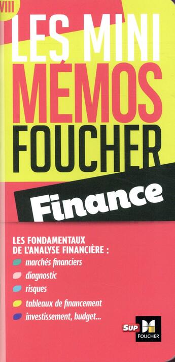 Couverture du livre « Les mini mémos Foucher ; finance » de Astolfi Pierre aux éditions Foucher