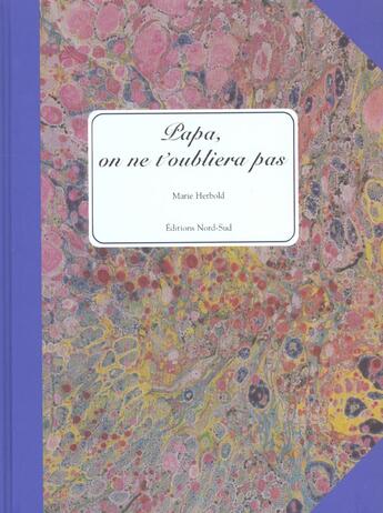 Couverture du livre « Papa On Ne T'Oubliera Pas » de M Herbold aux éditions Nord-sud