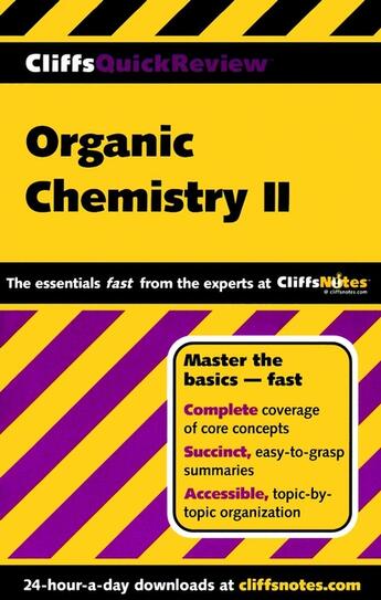 Couverture du livre « CliffsQuickReview Organic Chemistry II » de Pellegrini Frank aux éditions Houghton Mifflin Harcourt
