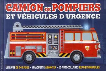 Couverture du livre « Camion de pompiers et autres véhicules d'urgence » de Chris Oxlade aux éditions Gallimard-jeunesse