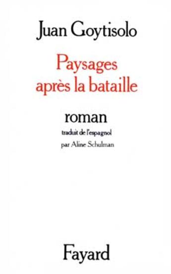 Couverture du livre « Paysages après la bataille » de Juan Goytisolo aux éditions Fayard