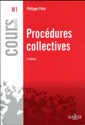 Couverture du livre « Procédures collectives (9e édition) » de Philippe Petel aux éditions Dalloz