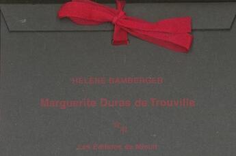 Couverture du livre « Marguerite Duras de Trouville » de Helene Bamberger aux éditions Minuit