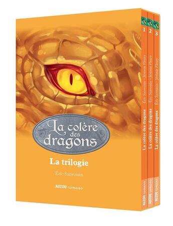 Couverture du livre « La saga des dragons - cycle 3 : la colère des dragons : coffret Intégrale Tomes 1 à 3 » de Eric Sanvoisin et Jeremie Fleury aux éditions Auzou