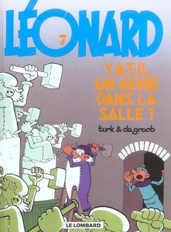 Couverture du livre « Léonard Tome 7 : y a-t-il un génie dans la salle ? » de Bob De Groot et Turk aux éditions Lombard