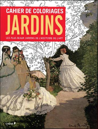 Couverture du livre « Cahier de coloriages jardins » de  aux éditions Chene