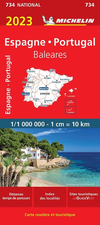 Couverture du livre « Espagne, portugal 2023 » de Collectif Michelin aux éditions Michelin