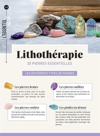 Couverture du livre « Les 50 pierres essentielles en lithothérapie » de  aux éditions Mercileslivres