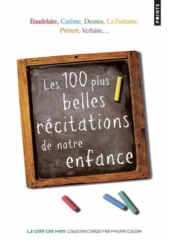 Couverture du livre « Les 100 plus belles récitations de notre enfance » de Albine Novarino et Beatrice Mandopulos aux éditions Points