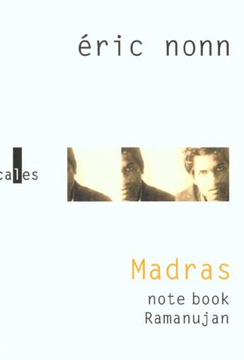 Couverture du livre « Madras - note book ramanujan » de Eric Nonn aux éditions Verticales