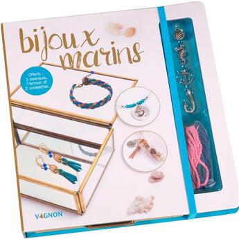 Couverture du livre « Bijoux marins ; coffret » de Christine Hooghe et Marica Zottino et Maude Artarit aux éditions Vagnon