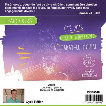 Couverture du livre « Misericorde, coeur de l'art de vivre chretien » de  aux éditions Emmanuel