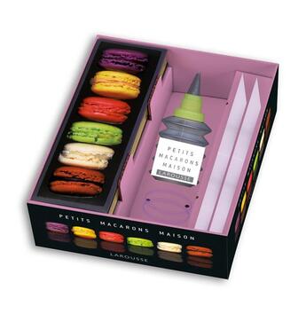 Couverture du livre « Petits macarons maison ; coffret » de Berengere Abraham aux éditions Larousse